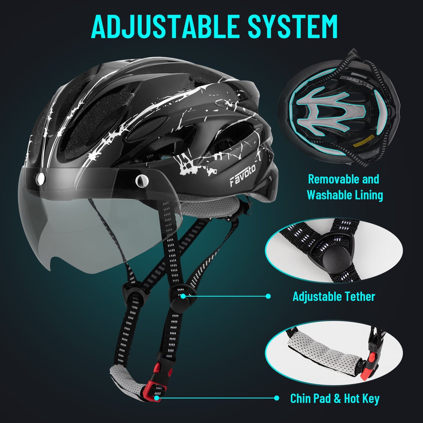 Scooter Helmet with Detachable Magnetic Goggles